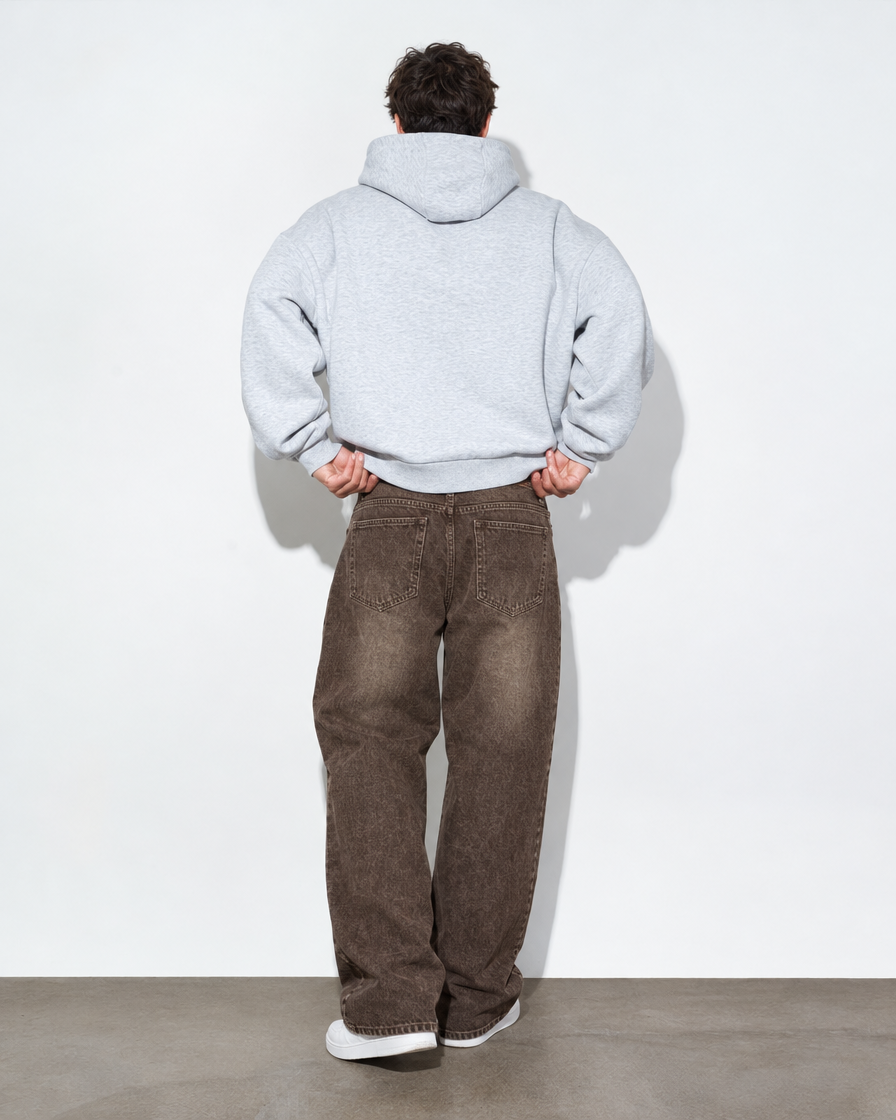 SOULTIES STUDIO® Denim Baggy Essentials – Dubai Chocolate, back