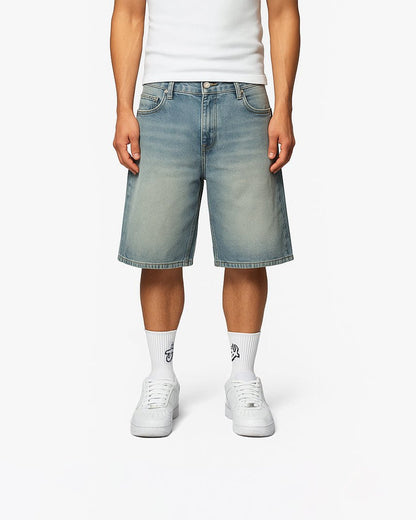 SOULTIES STUDIO® Denim Jorts "Sahara Sky"