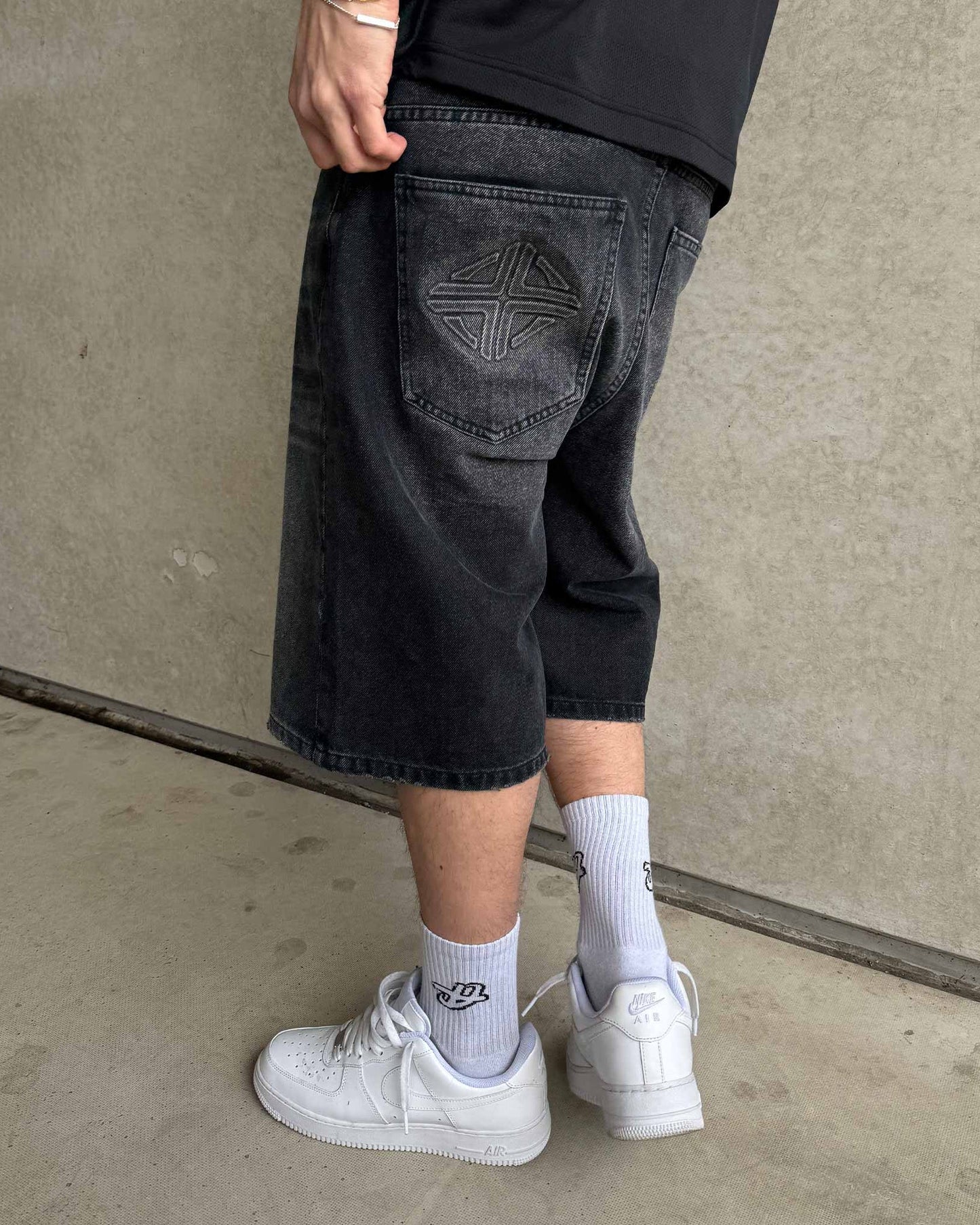 SOULTIES STUDIO® Denim Jorts "Phantom Black"