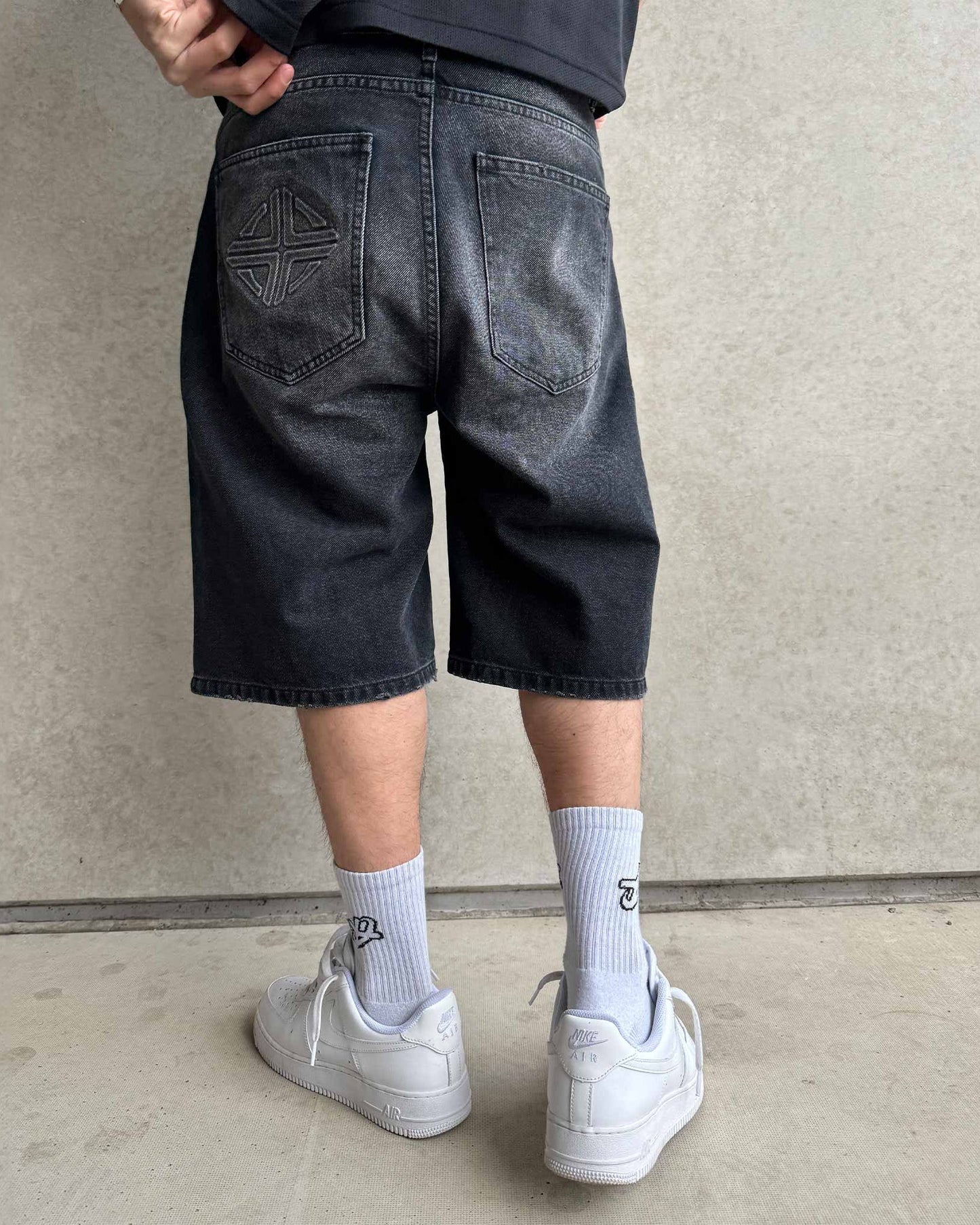 SOULTIES STUDIO® Denim Jorts "Phantom Black"