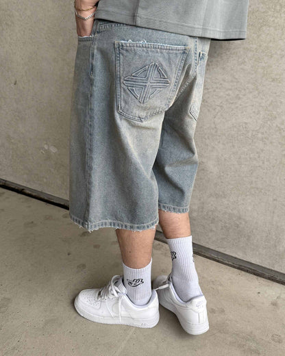 SOULTIES STUDIO® Denim Jorts "Sahara Sky"