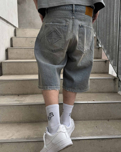 SOULTIES STUDIO® Denim Jorts "Sahara Sky"
