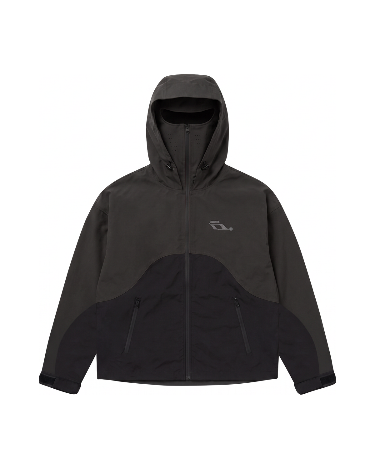 SOULTIES STUDIO® Balaclava Rain Jacket — Black / Grey