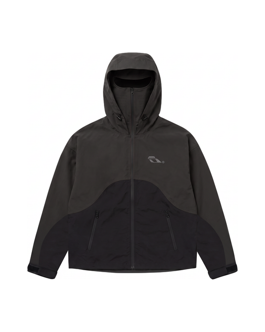 SOULTIES STUDIO® Balaclava Rain Jacket — Black / Grey