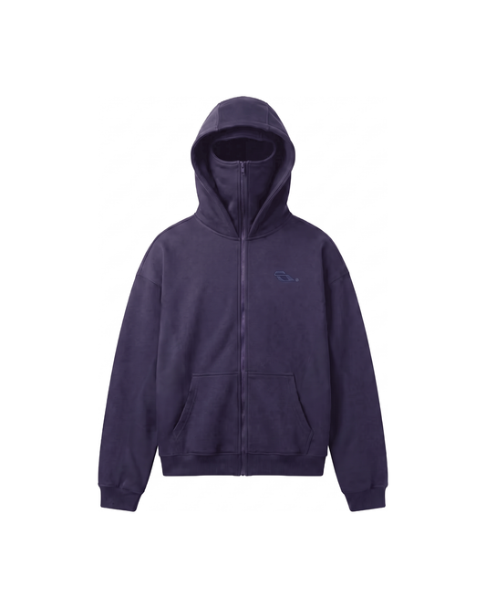 SOULTIES STUDIO® Balaclava Zip Hoodie — Dark Blue