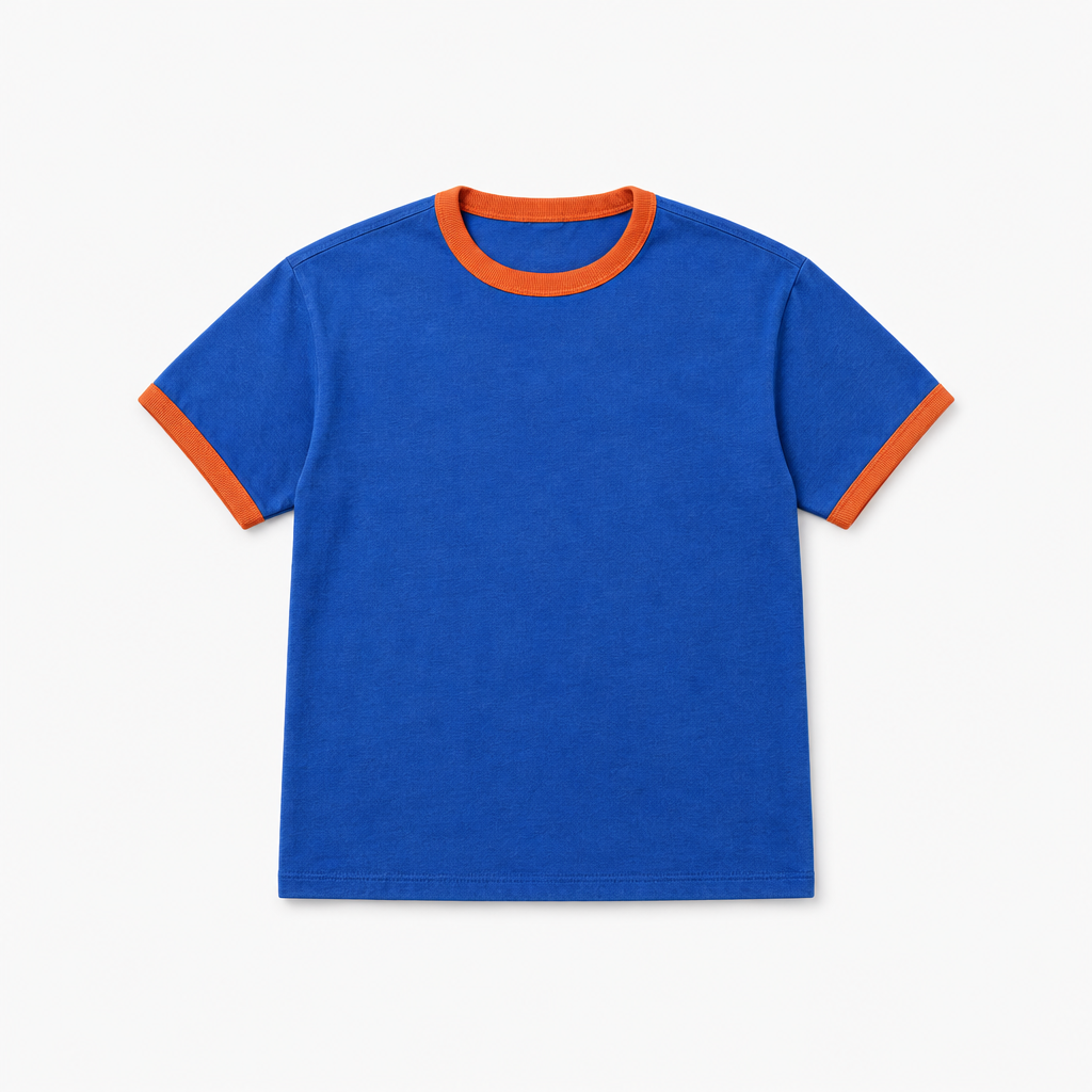 Washed Ribbed Slim-Fit Tee – Blue