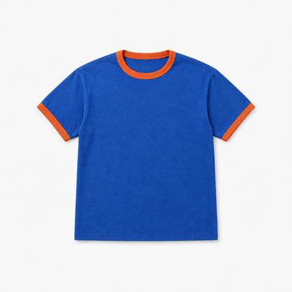 Washed Ribbed Slim-Fit Tee – Blue