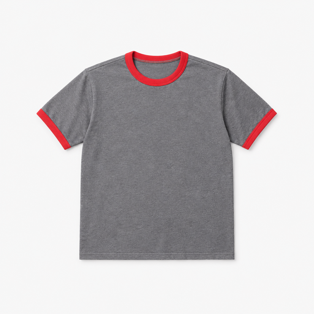 Washed Ribbed Slim-Fit Tee – Grey 2