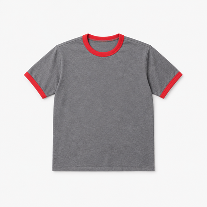 Washed Ribbed Slim-Fit Tee – Grey 2