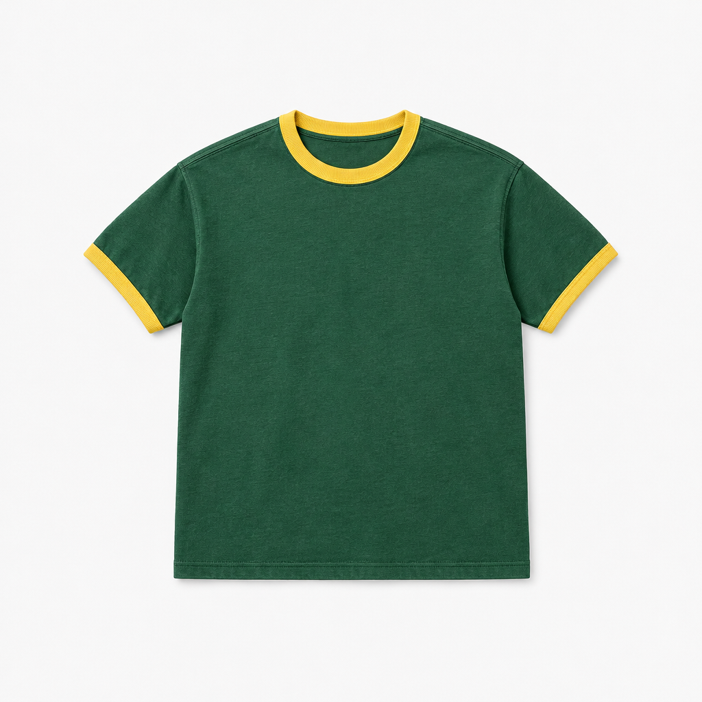 Washed Ribbed Slim-Fit Tee – Green