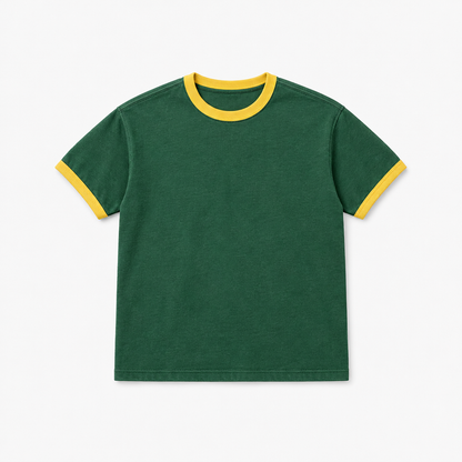 Washed Ribbed Slim-Fit Tee – Green