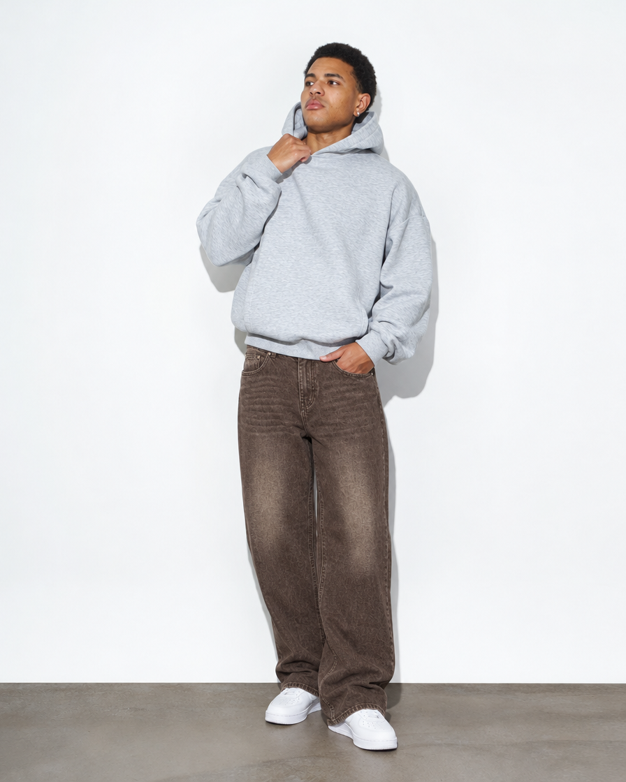 SOULTIES STUDIO® Denim Baggy Essentials – Dubai Chocolate, front