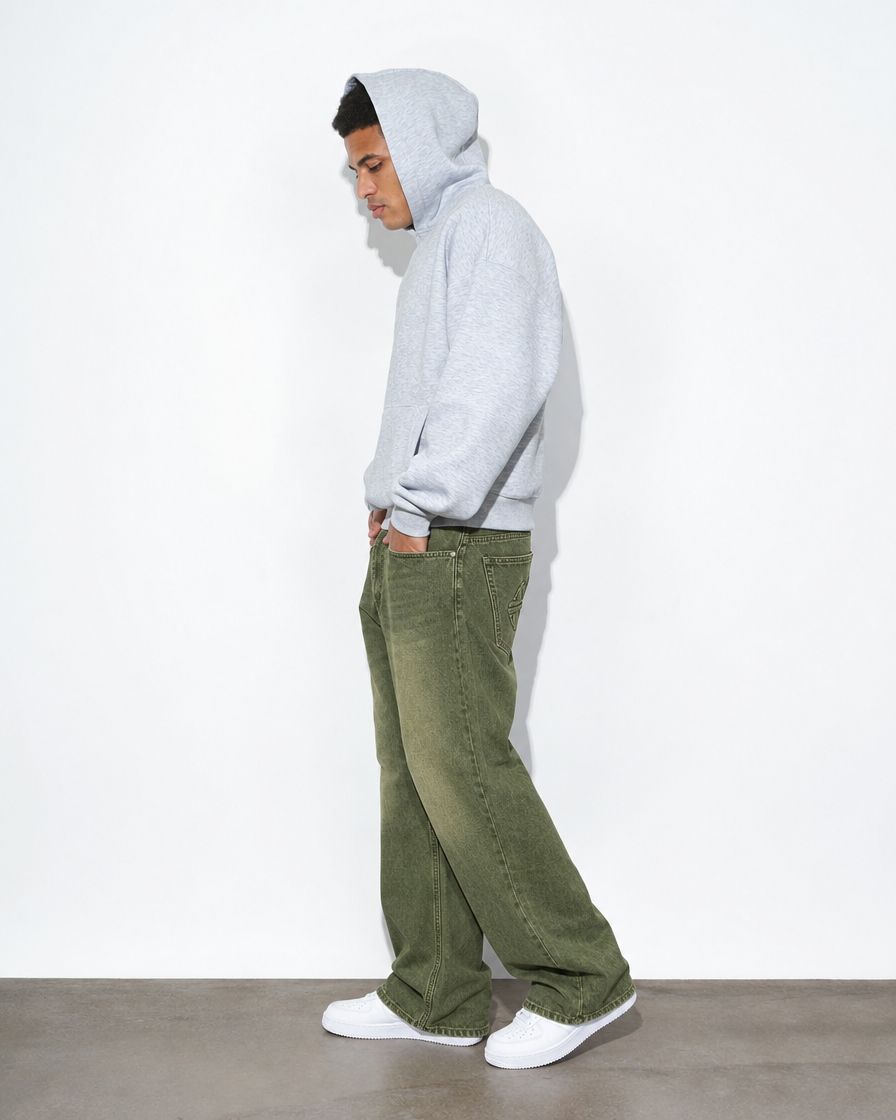 SOULTIES STUDIO® Denim Baggy Essentials – Macha, side