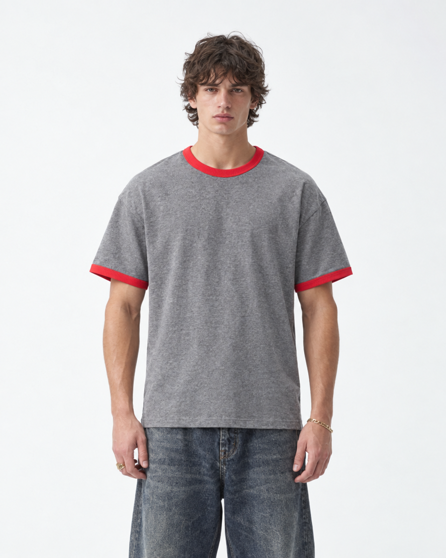 SOULTIES STUDIO® Tee Ember Ash – on model, front