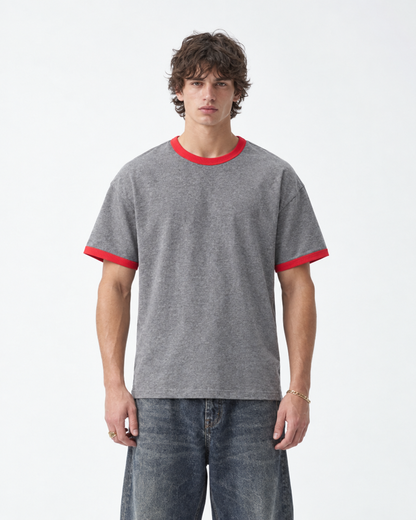 SOULTIES STUDIO® Tee Ember Ash – on model, front