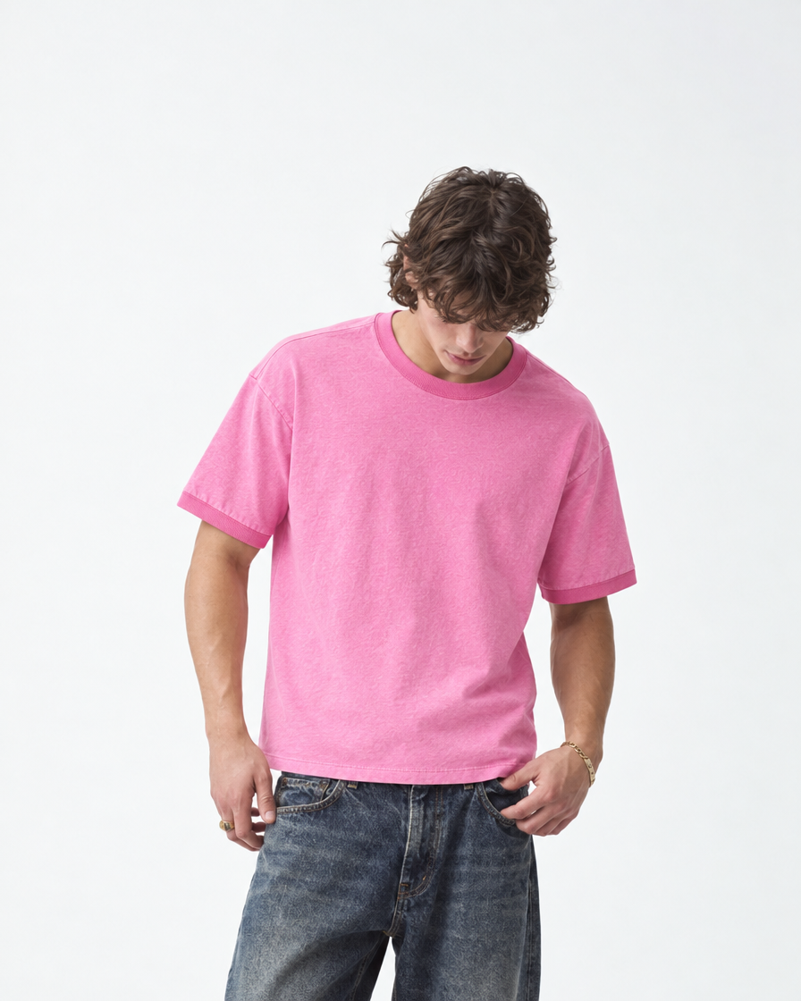 SOULTIES STUDIO® Tee Washed Rose – on model, lean
