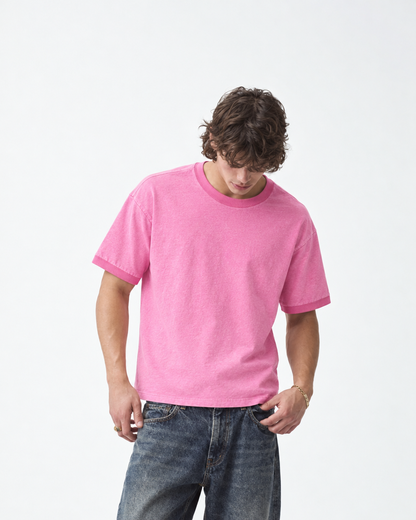 SOULTIES STUDIO® Tee Washed Rose – on model, lean