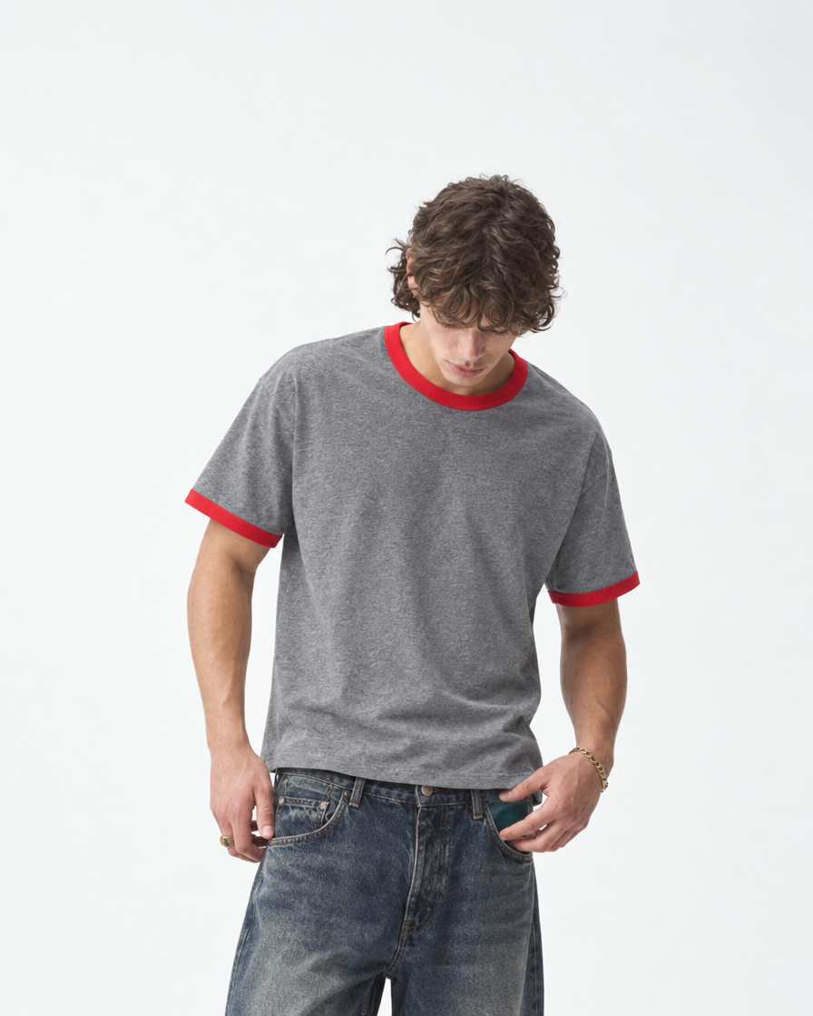 SOULTIES STUDIO® Tee Ember Ash – on model, lean