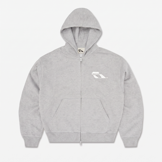 SOULTIES STUDIO® Zip Hoodie — Heather Grey
