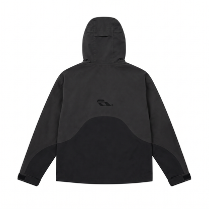 SOULTIES STUDIO® Balaclava Rain Jacket — Black / Grey