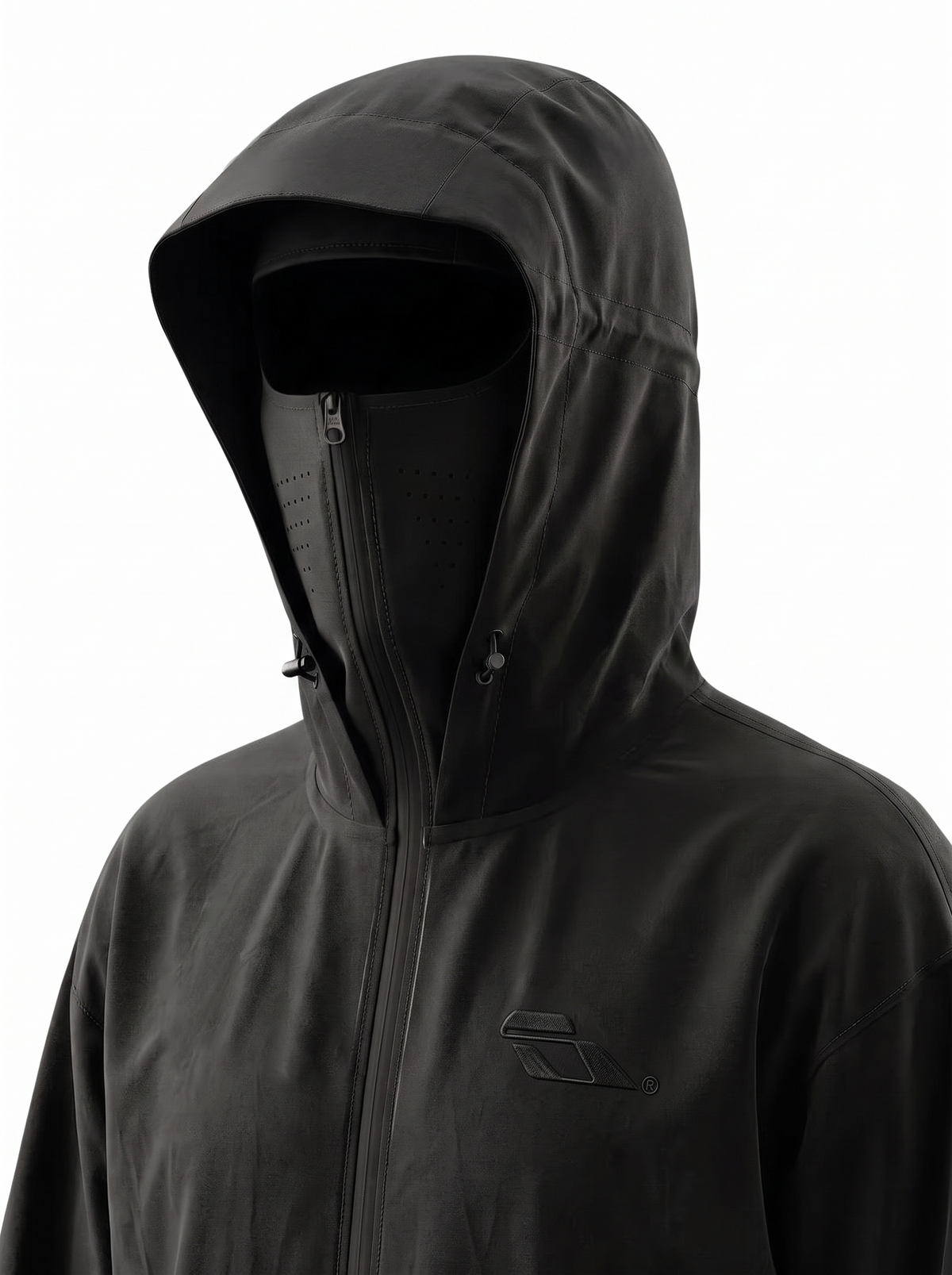 SOULTIES STUDIO® Balaclava Rain Jacket — Black / Grey