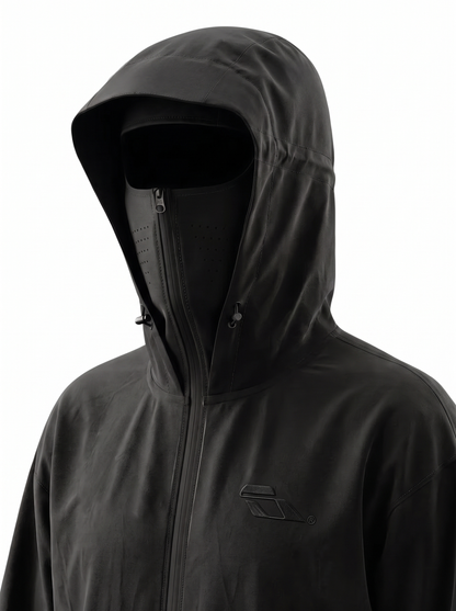 SOULTIES STUDIO® Balaclava Rain Jacket — Black / Grey