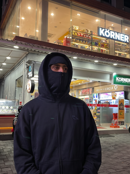 SOULTIES STUDIO® Balaclava Zip Hoodie — Navy