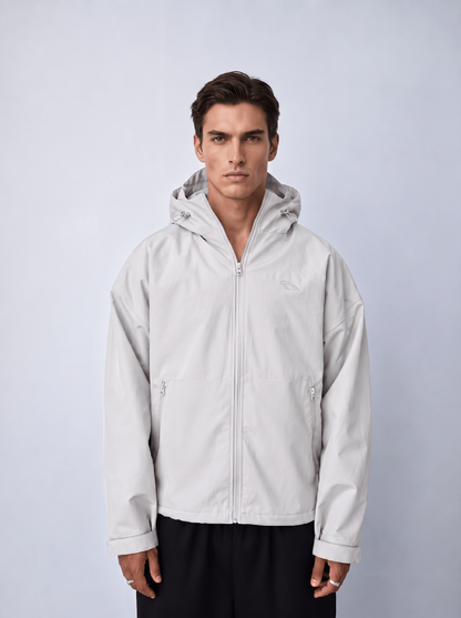 SOULTIES STUDIO® Balaclava Rain Jacket — Light Grey (Pre-Order)