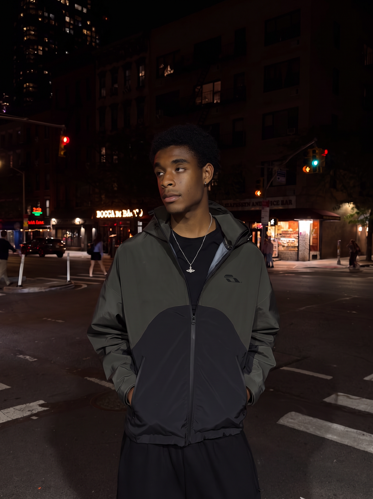 SOULTIES STUDIO® Balaclava Rain Jacket — Black / Grey