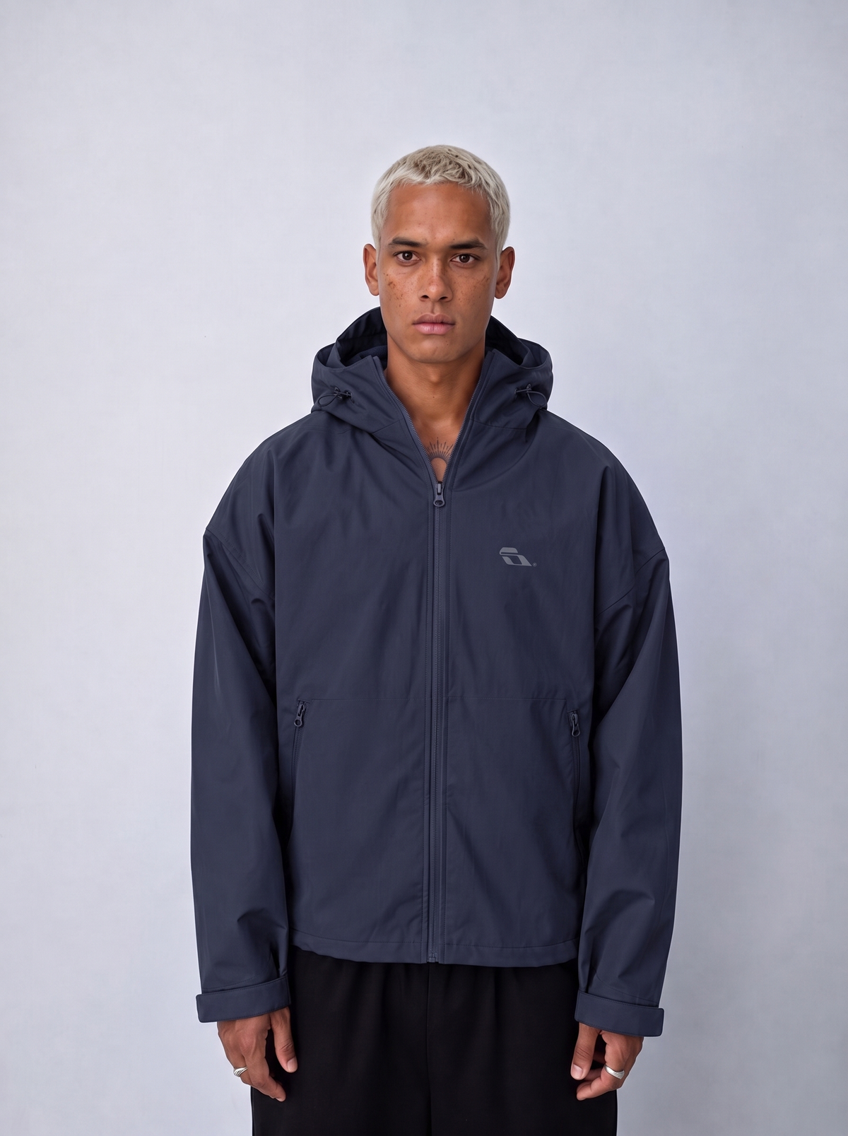 SOULTIES STUDIO® Balaclava Rain Jacket — Black Sapphire