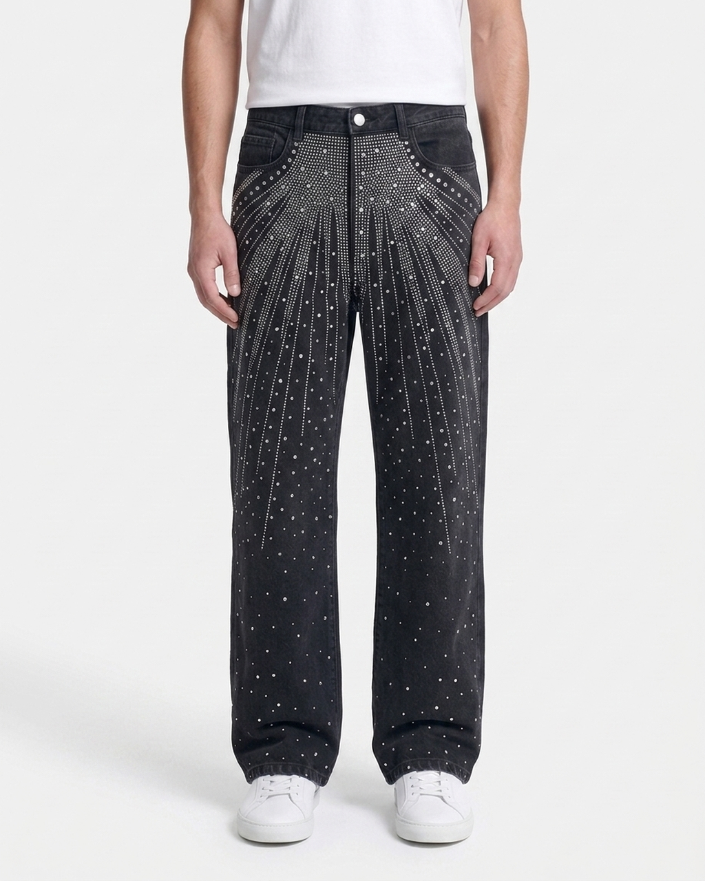 Starfield Rhinestone Denim Phantom Black