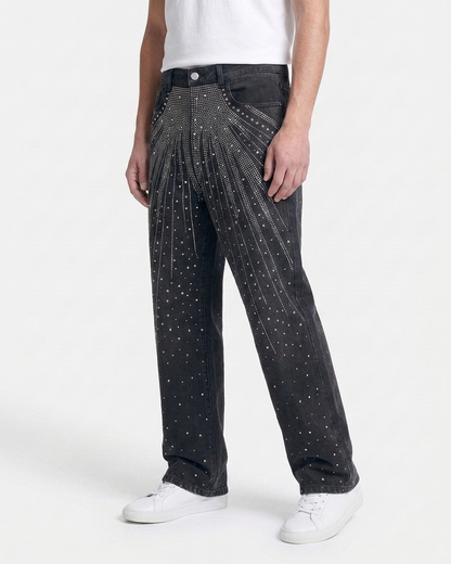 Starfield Rhinestone Denim Phantom Black