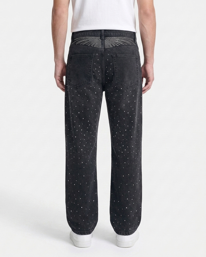 Starfield Rhinestone Denim Phantom Black