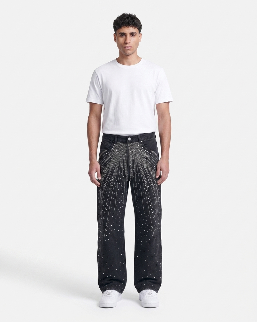 Starfield Rhinestone Denim Phantom Black