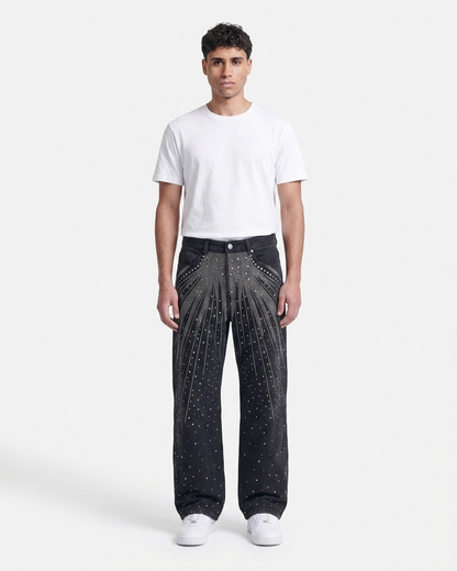 Starfield Rhinestone Denim Phantom Black