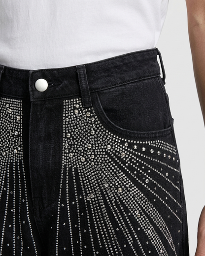 Starfield Rhinestone Denim Phantom Black